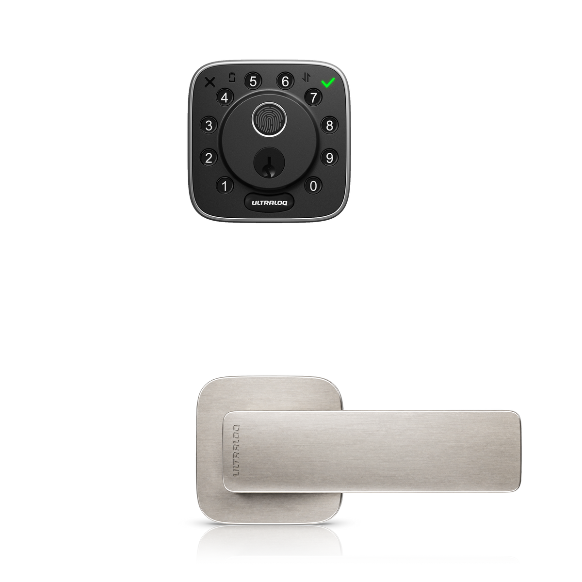 ULTRALOQ Bolt Fingerprint smart lock with matching door lever