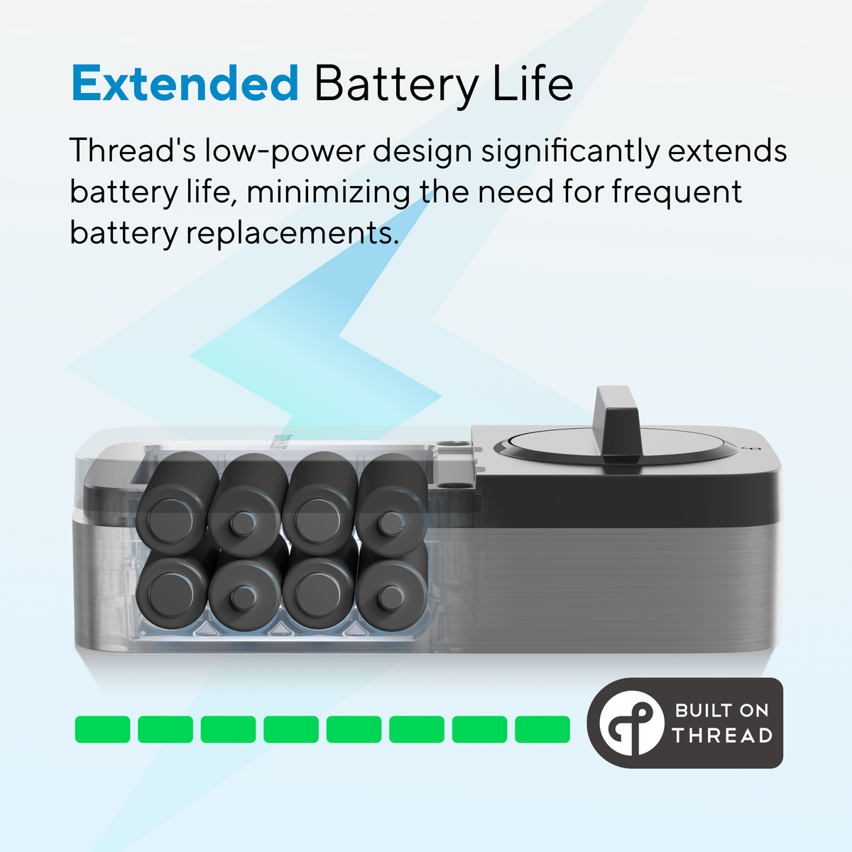ULTRALOQ  smart lock with Thread low-power technology for extended battery life