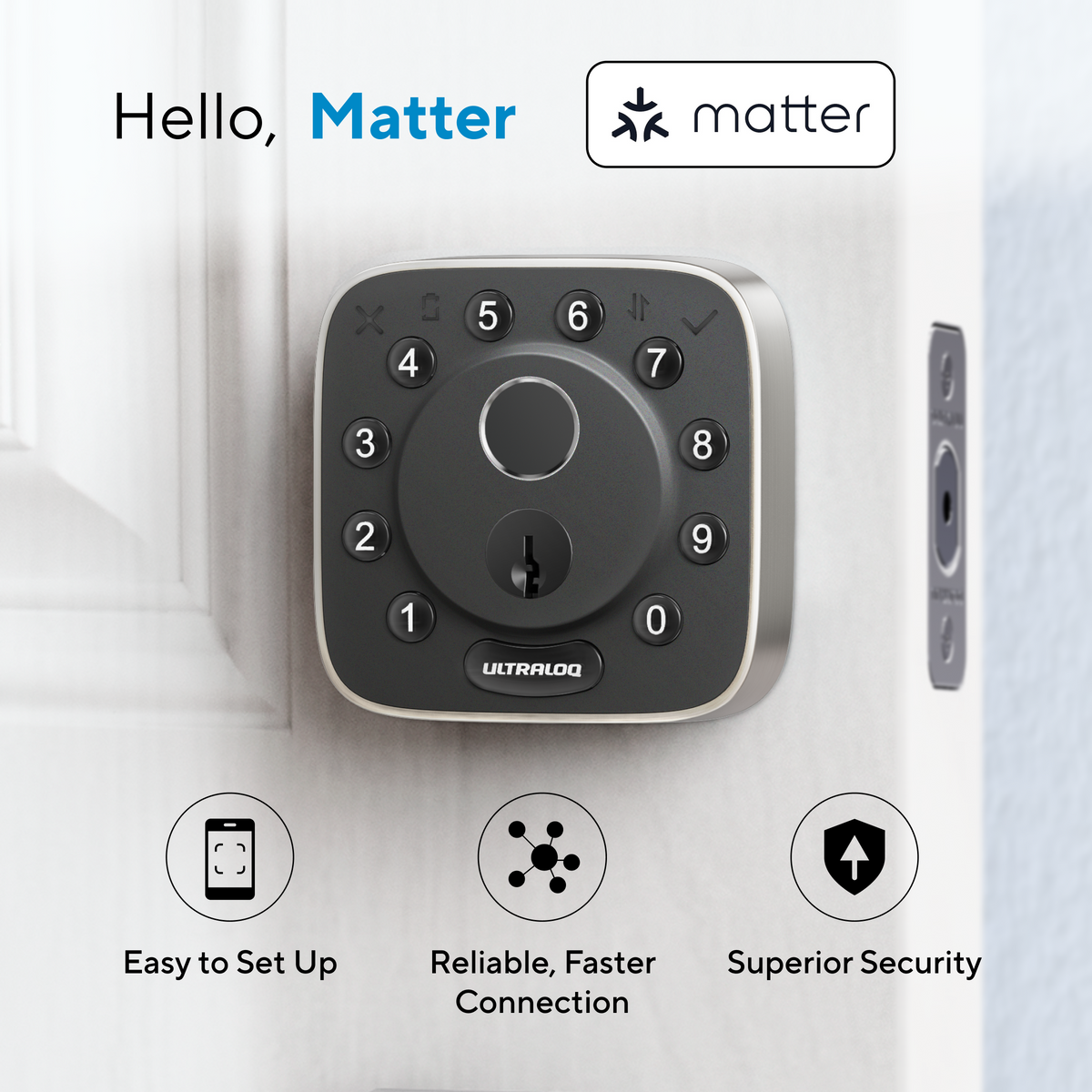 Matter-compatible smart lock with easy setup, reliable connectivity and enhanced security