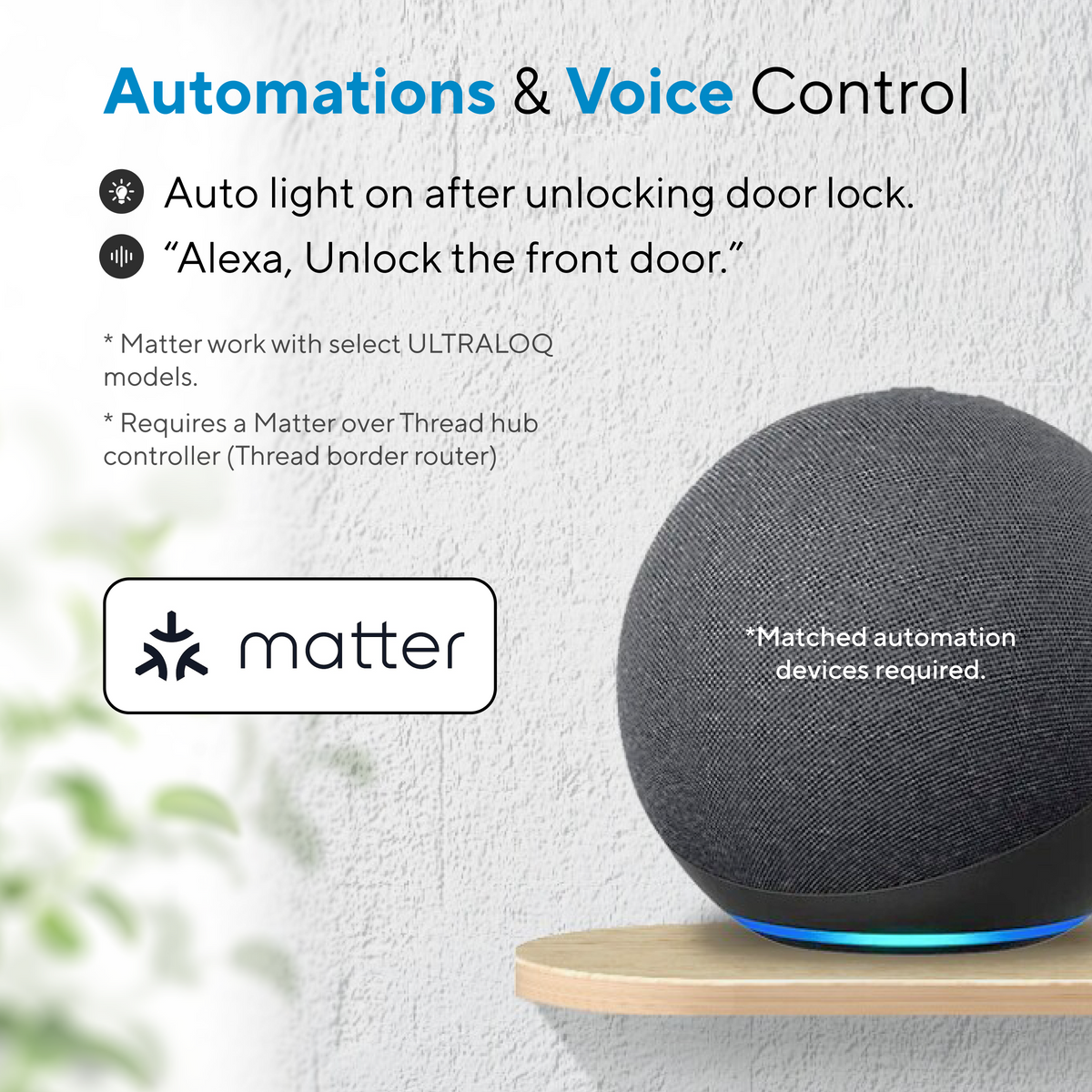 ULTRALOQ Bolt Mission smart lock supporting Matter automations and voice control
