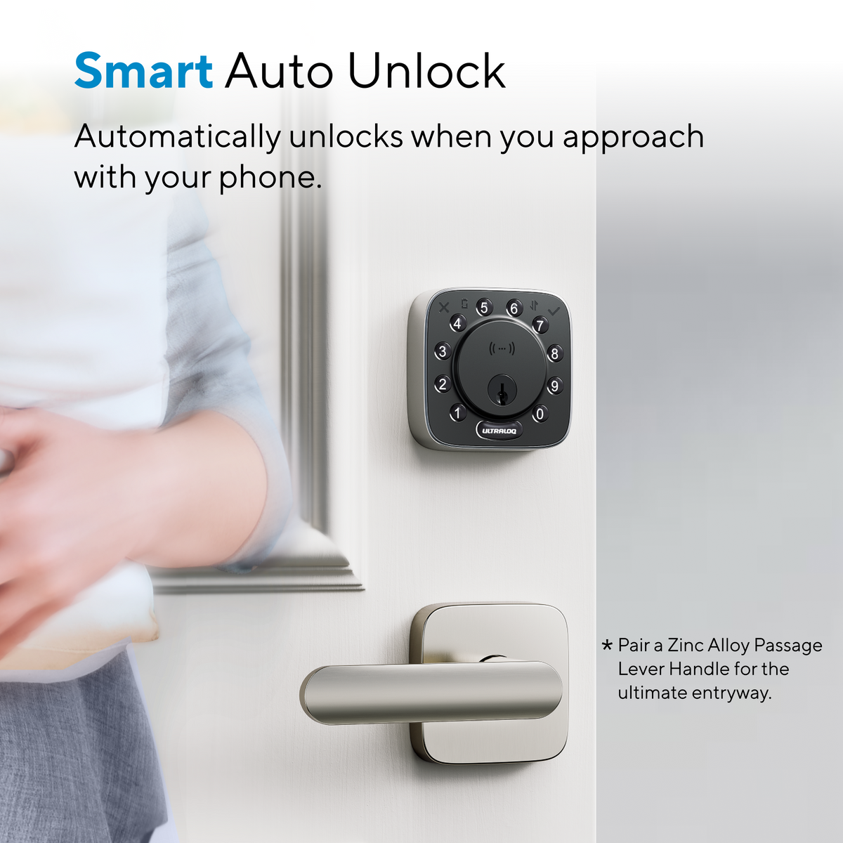 ULTRALOQ Bolt NFC smart lock with smart auto unlock and auto lock
