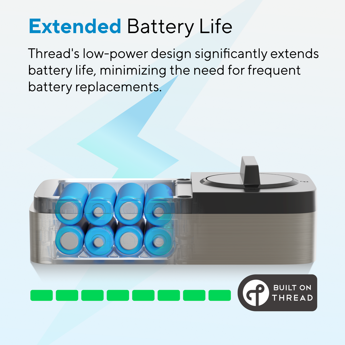 smart lock with Thread low-power technology for extended battery life
