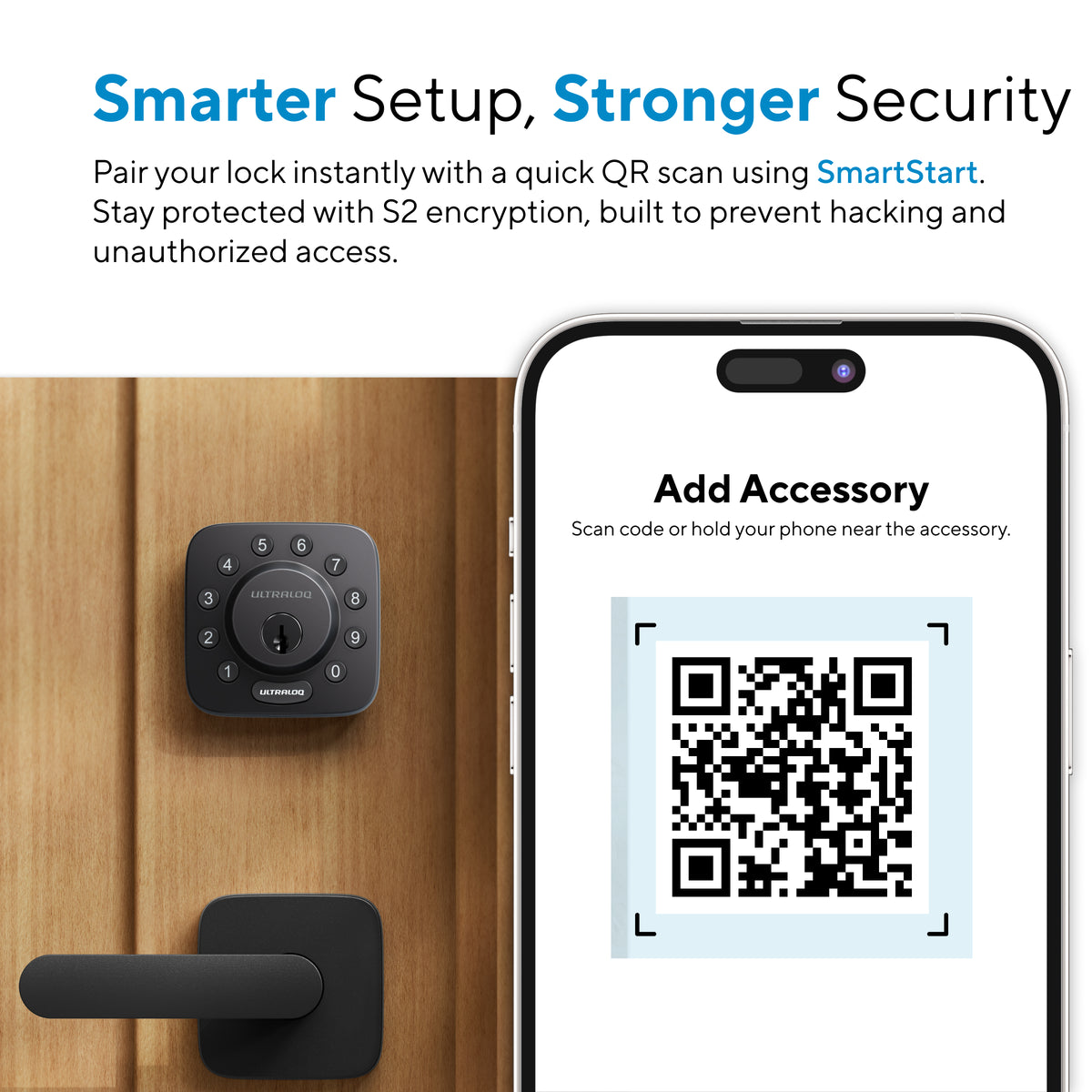 SmartStart QR code setup for secure and simplified Z-Wave smart lock pairing