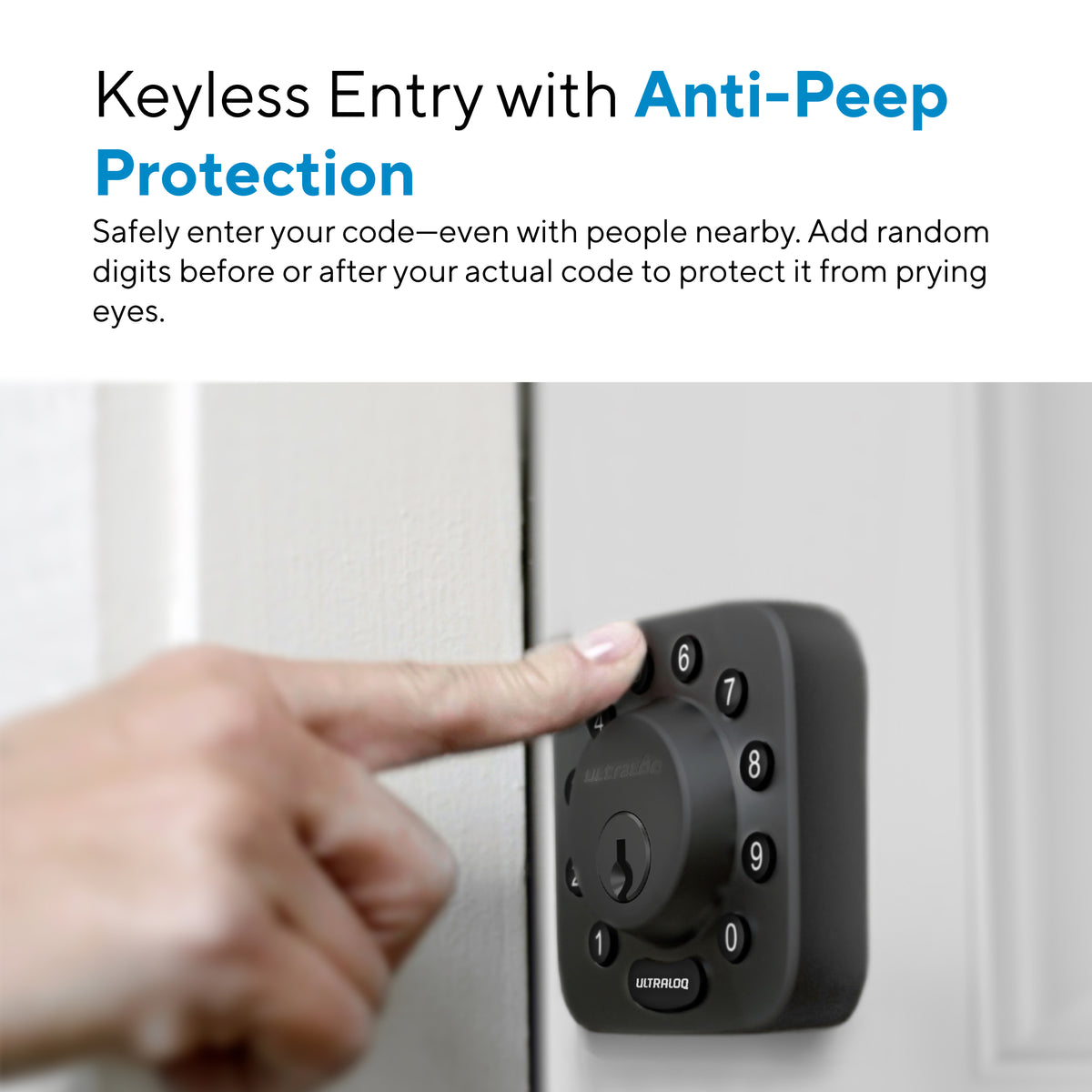 ULTRALOQ Bolt Z Wave Keyless smart lock with anti-peep passcode protection