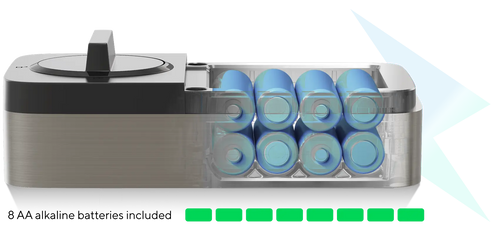 ULTRALOQ smart lock powered by eight AA alkaline batteries