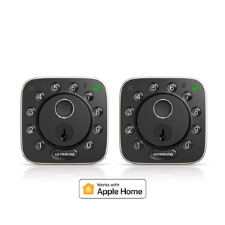ULTRALOQ Bolt Fingerprint smart deadbolt two-pack bundle with Apple Home compatibility