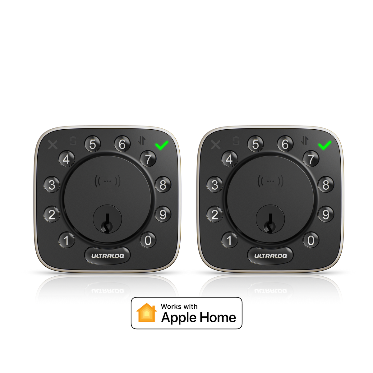 ULTRALOQ Bolt NFC smart deadbolt two-pack bundle with Apple Home compatibility
