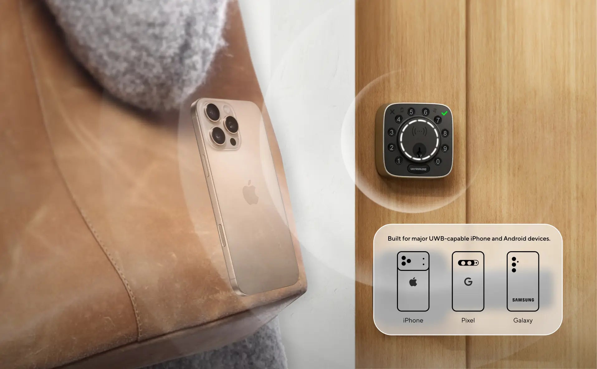 ULTRALOQ Bolt Mission UWB smart lock, build for major UWB-capable Iphone and Android devices