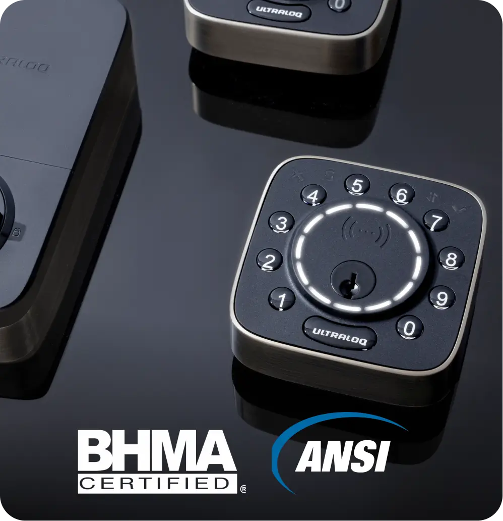 
ANSI and BHMA certified smart lock meeting commercial security standards
