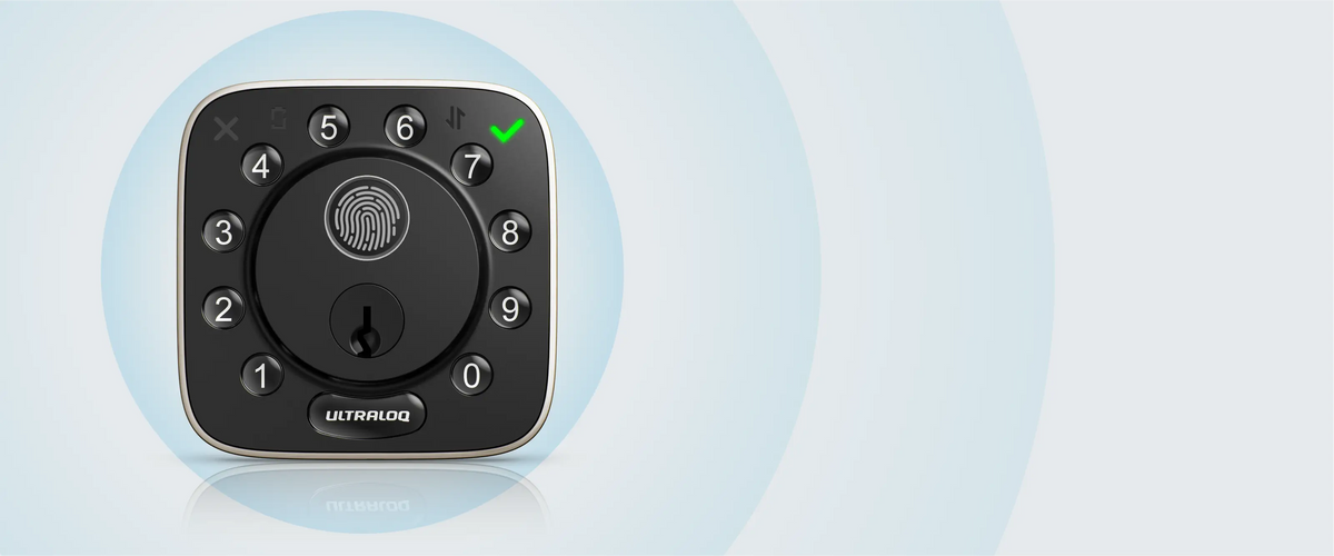 
ULTRALOQ Bolt Fingerprint smart deadbolt product feature image
