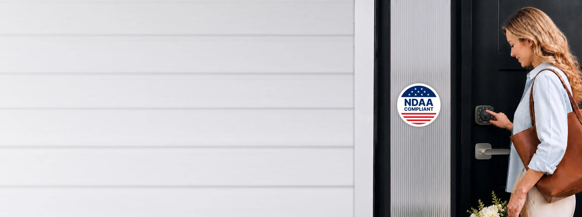 
NDAA-compliant smart lock with fingerprint unlocking
