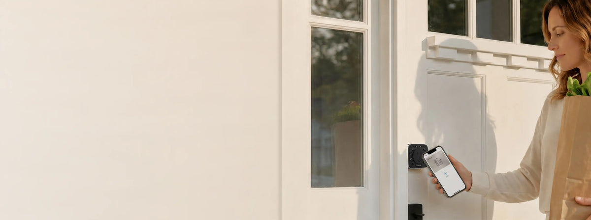 
ULTRALOQ smart lock unlocked using Apple Home Key on iPhone
