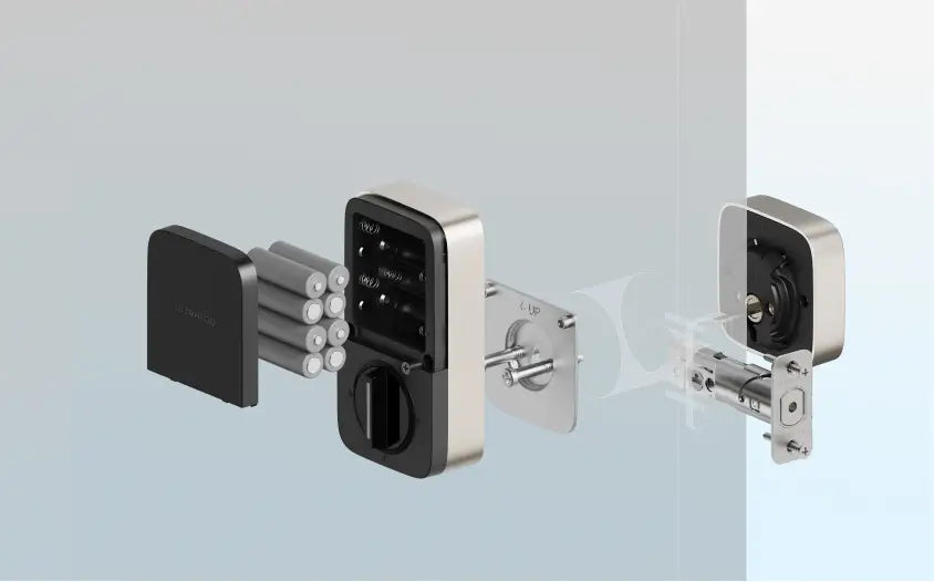 
ULTRALOQ smart lock internal components and installation structure
