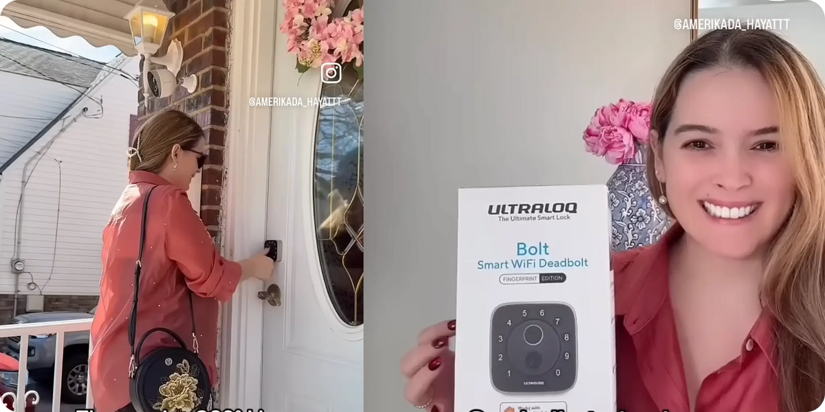 Customer using and reviewing the ULTRALOQ Bolt Fingerprint smart lock