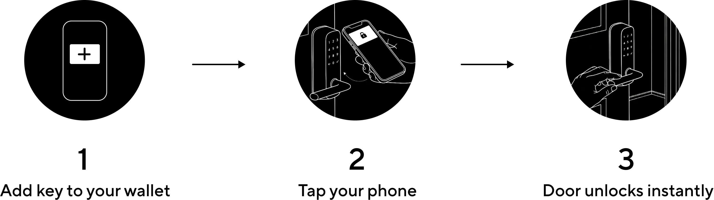Three-step setup NFC tap to unlock with ULTRALOQ smart lock