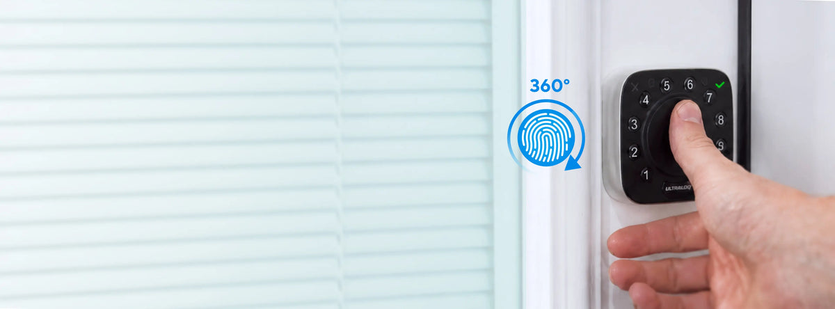 
ULTRALOQ smart lock with 360-degree fingerprint recognition
