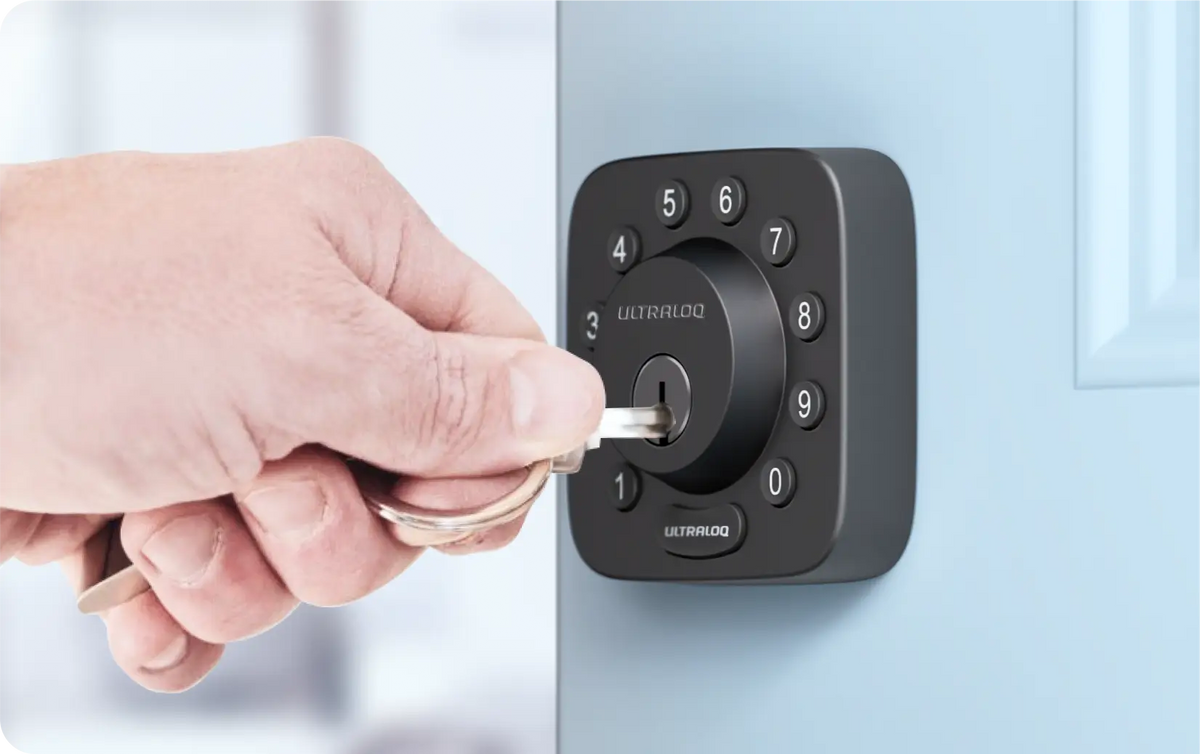 
ULTRALOQ Bolt Z-Wave Smart Lock for SmartThings, Home Assistant &amp; Alarm.com — Physical Key
