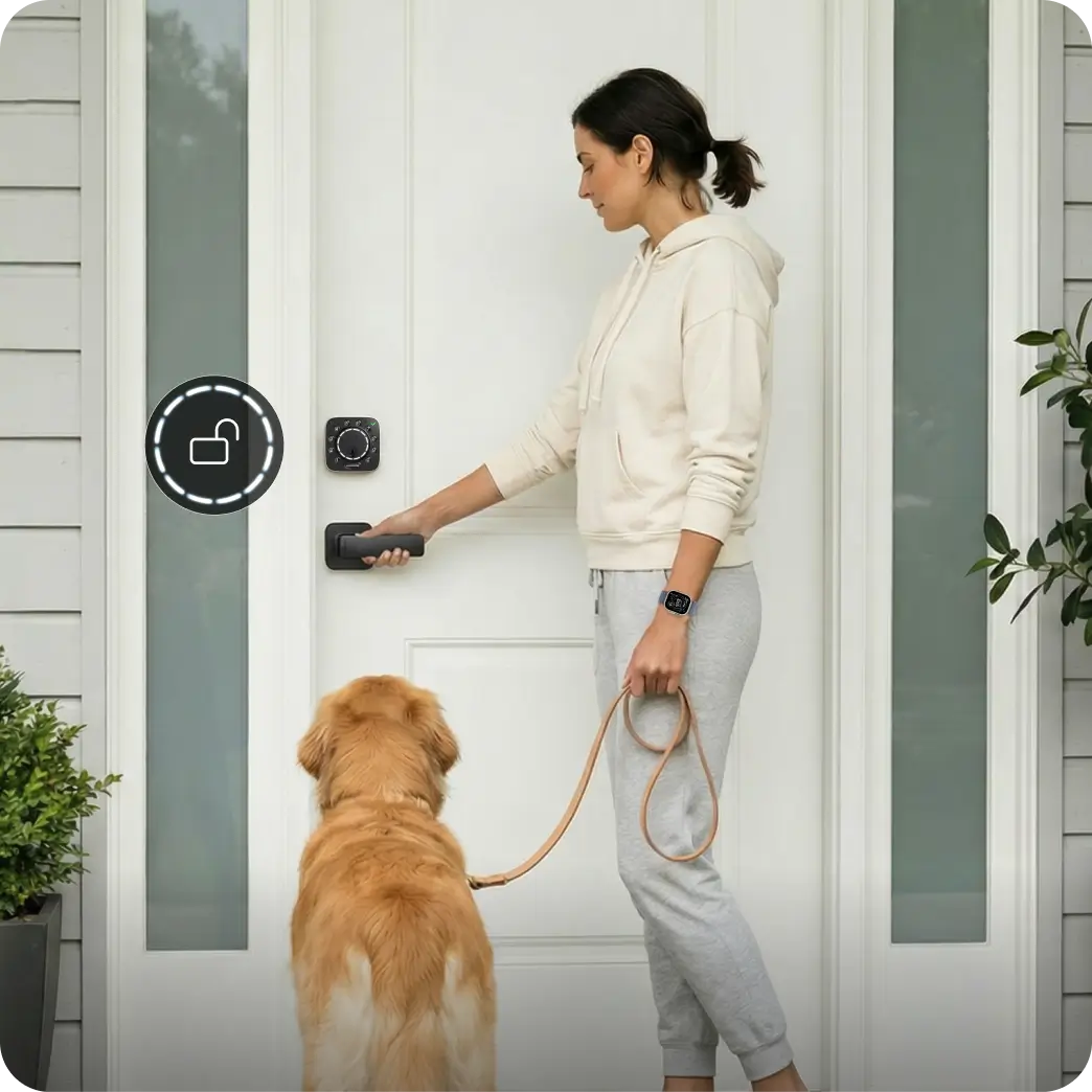 
ULTRALOQ Bolt Mission smart lock automatically unlocks with hands-free UWB as you approach your front door
