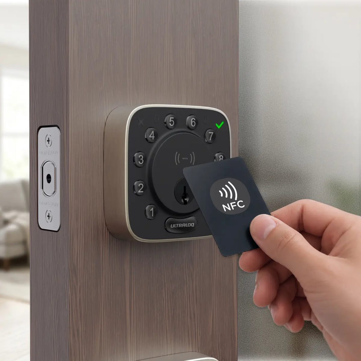 
ULTRALOQ Bolt NFC smart lock with NFC Key Fob Tap to Unlock
