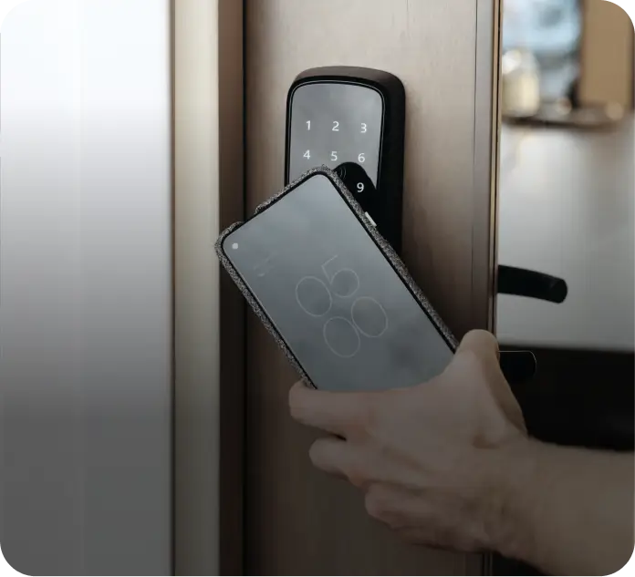 ULTRALOQ Latch 5 smart lever lock with NFC phone tap to unlock