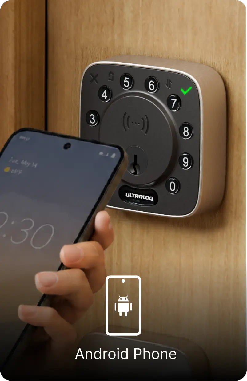 
ULTRALOQ Bolt NFC smart lock with Android phone Tap to Unlock
