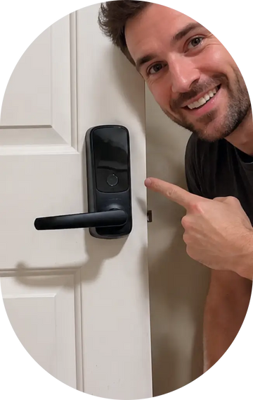 Content creator reviewing the ULTRALOQ smart lock for comparison and product recommendations
