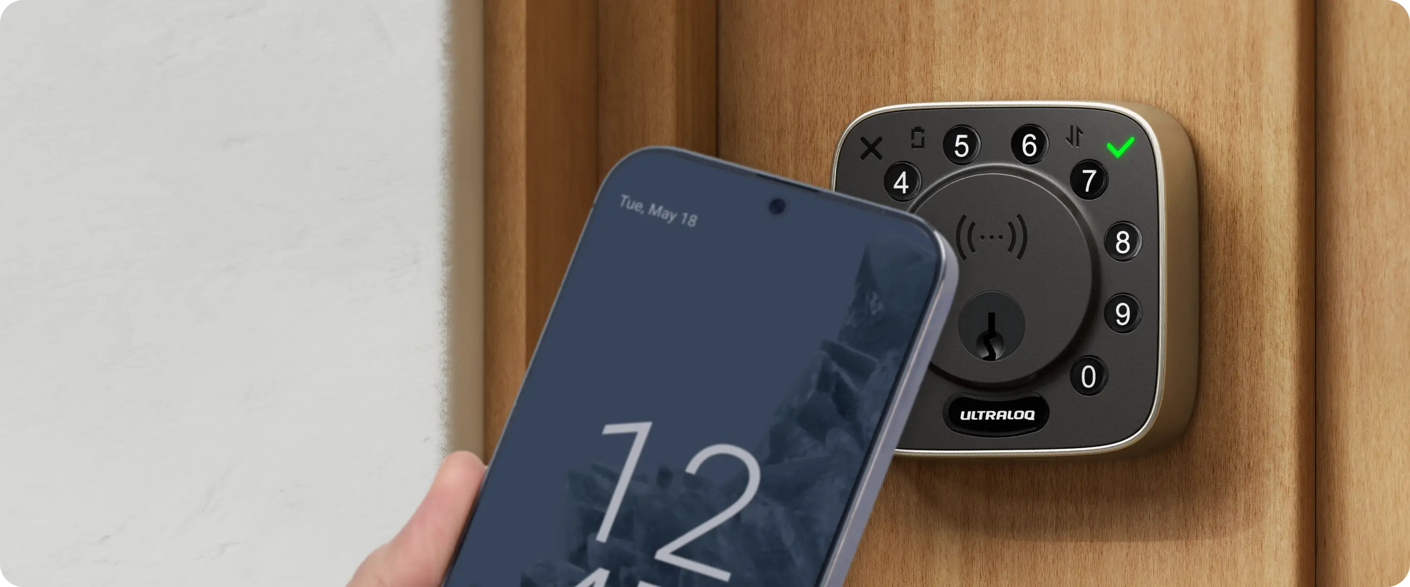 ULTRALOQ Bolt NFC Keyless Smart Lock — Lightning-Fast Unlock with RFID & NFC Technology