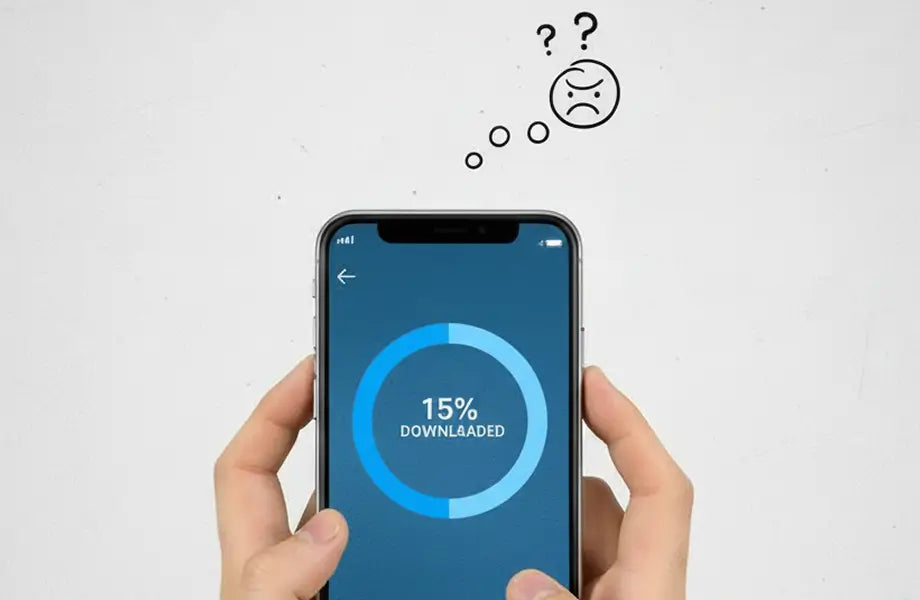 
download in progress on the mobile app
