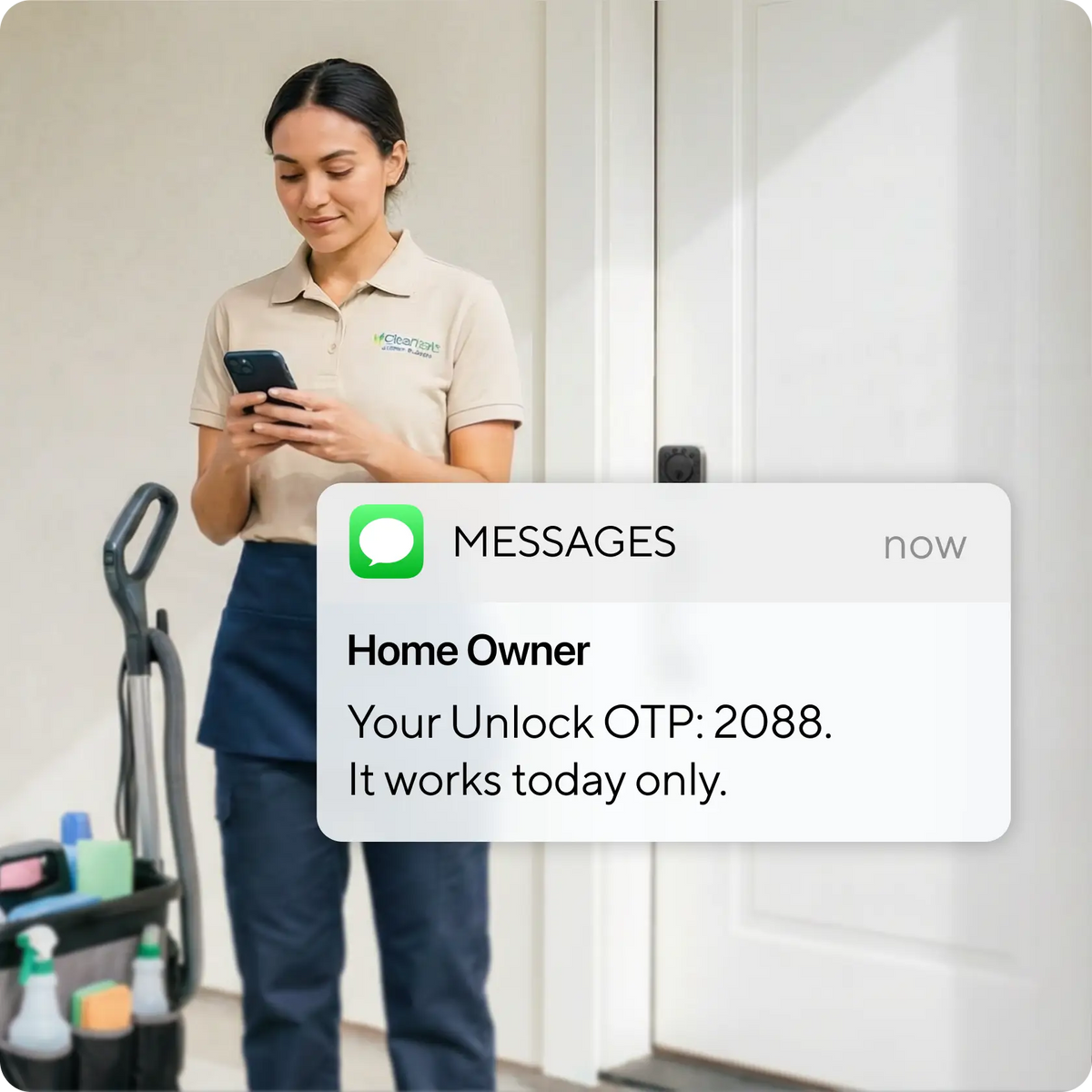 ULTRALOQ smart lock with temporary one-time passcode access for service providers