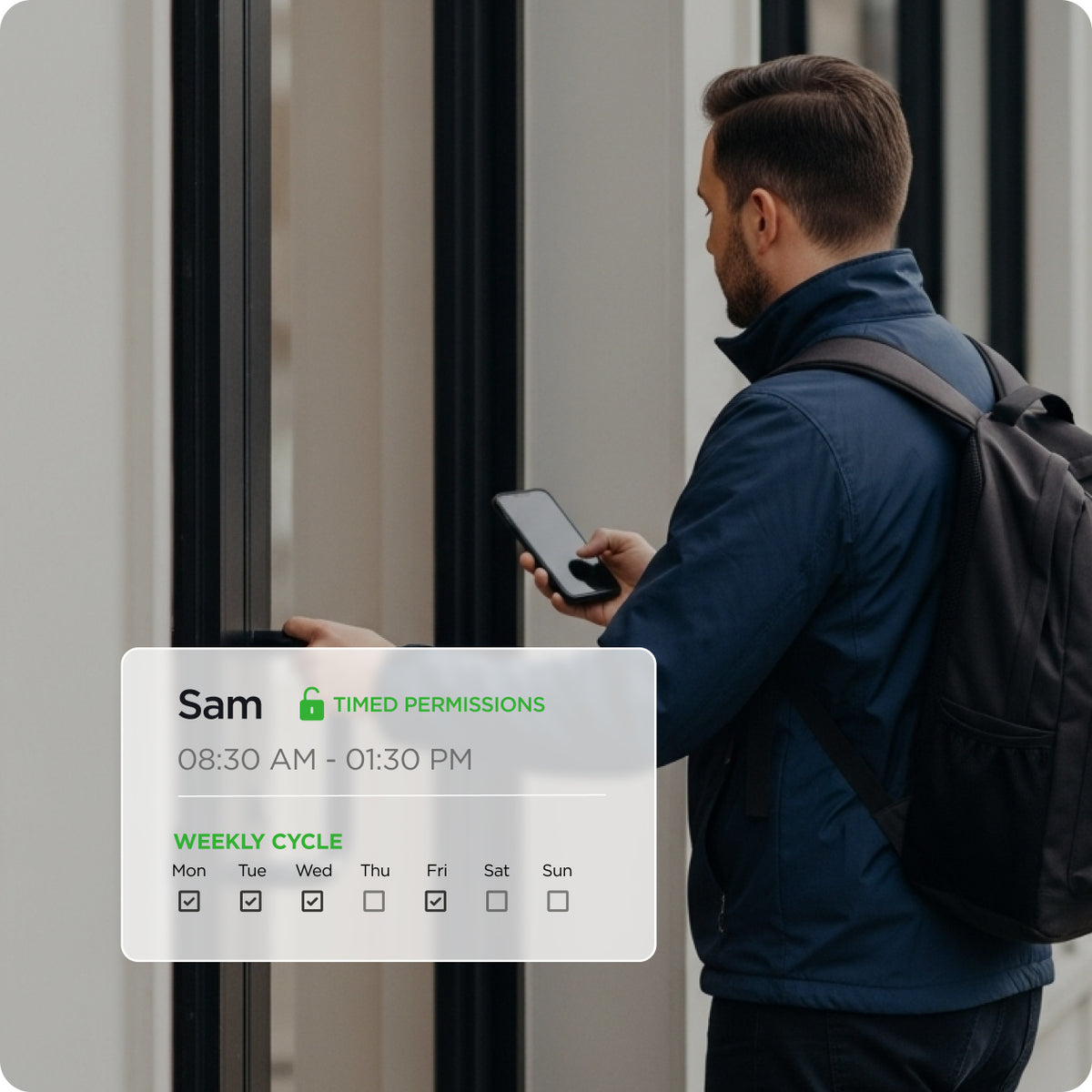 Timed permission schedule for a shared user