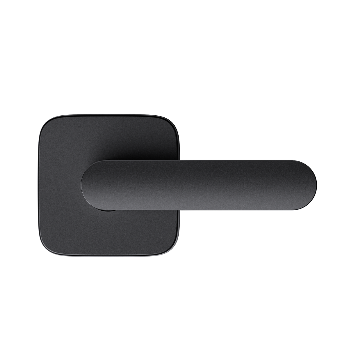 ULTRALOQ black zinc alloy passage door lever handle