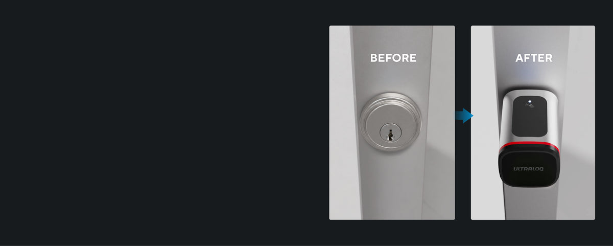 US Cylinder installed on a storefront door