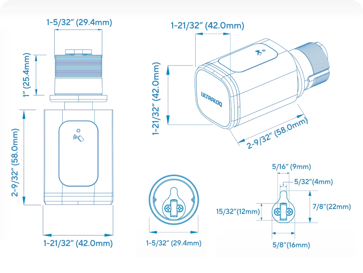 US Cylinder dimensions and fit reference
