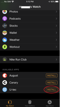 Setting Up U tec App for Apple Watch U tec Support